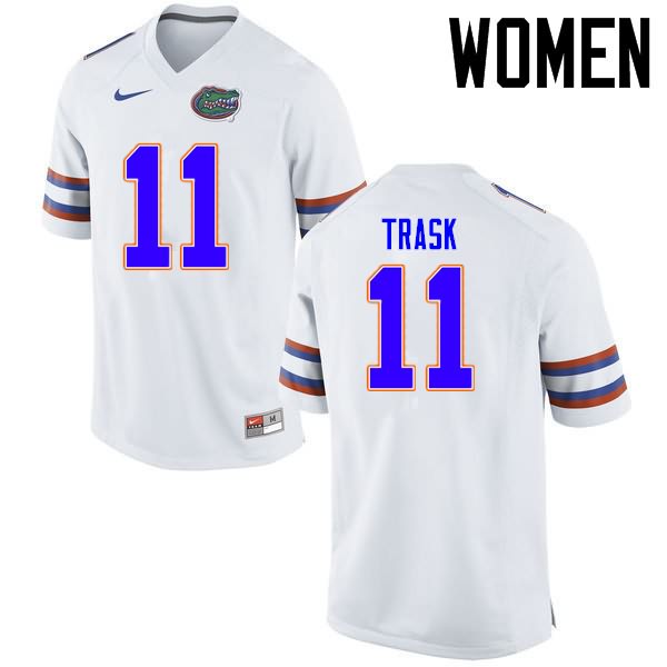 Women's NCAA Florida Gators Kyle Trask #11 Stitched Authentic Nike White College Football Jersey EYZ8865KK